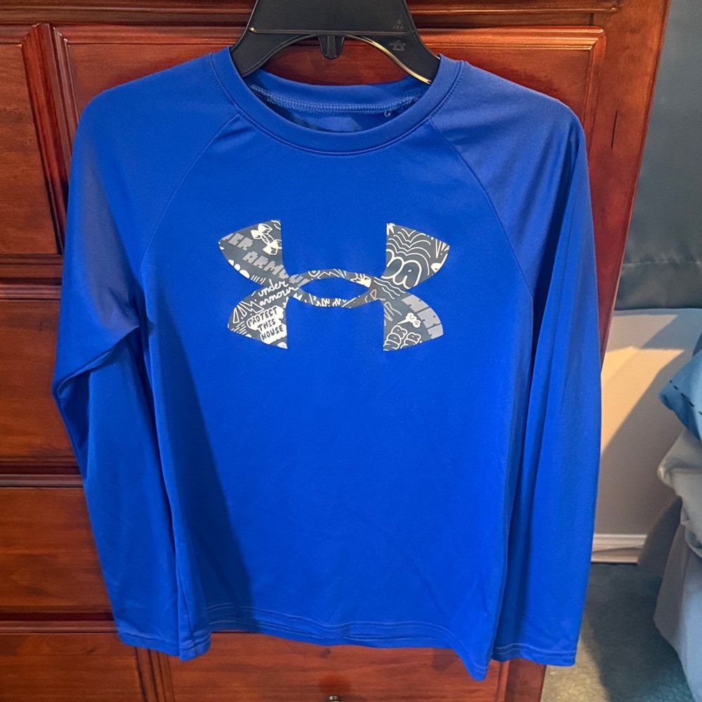 Under Armour Royal Blue Graphic Long Sleeve